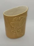 Pfaltzgraff Yellow Gold Weir In Your Kitchen 8" Glass Utensil Crock Holder. Fixed Price $25.77.