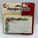 Conimar Recipe Cards 20 Blank Double 3X5 6X5 Vegetable Design Grannycore. Fixed Price $12.99.