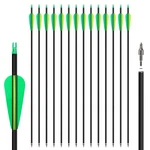14 Pack 30" Archery Carbon Arrows,practice Hunting With Removable Tips .... Fixed Price $38.30.