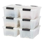 Iris Usa 13 Qt Stackable Plastic Storage Bins With Lids, 6 Pack Bpa-free, M.... Fixed Price $48.55.