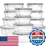 Mumutor 24-PIECE Glass Food Storage Containers With Lids Meal Prep Airtight Leak. Fixed Price $43.32.