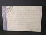 Lang Botanical Lavender Floral 36 Lined Double Sided Recipe Cards 4X6 Sealed New. Fixed Price $8.95.
