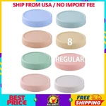 8 Pack Colored Plastic Mason Jar Lids, Leak-proof Regular Mouth Tops With Seals. Fixed Price $11.98.