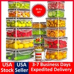 40 Pc Airtight Food Storage Set Plastic Containers & Lids Kitchen Organizer New. Fixed Price $26.99.