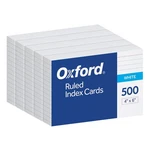 Oxford Index Cards 500 Pack 4X6 Ruled Front Blank Back Whit.... Fixed Price $13.56.