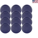 Durable 12-PACK Blue Plastic Lids For Round Storage Bowls Microwave Safe. Fixed Price $45.99.
