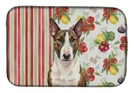 Caroline's Treasures Brindle And White Bull Terrier Vegetables Dish Drying Mat. Fixed Price $22.99.