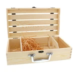 Cheftor Handmade Artisan Vineyard Pine Wood Crate Fo 2 Wine Bottle Travel Storag. Fixed Price $14.95.