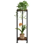Yizaijia Plant Stand Indoor Corner Tall 2 Tier Metal Modern Flower Black. Fixed Price $50.23.