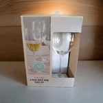 Martha Stewart Vivica White Wine Glasses 14OZ 4-PIECE Set New Open Box. Fixed Price $34.99.