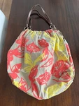 American Eagle Large Tropical Print Canvas Hobo Bag Stylized Floral. Fixed Price $9.99.