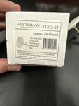 D4. Westbrass D202-51 2" Kitchen Sink Hole Cover, 1-PACK, Powder Coat Almond. Fixed Price $14.99.