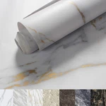 Marble Contact Paper For Countertops Cover - 24"X197" Matte White Gold Peel A.... Fixed Price $53.46.