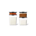 Rubbermaid Brilliance Pantry Food Storage Set Of 4 Small (8-PIECE), Clear. Fixed Price $53.99.