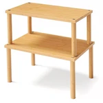Cabinet Organizer Shelf(set Of 2),KITCHEN Counter Shelves,bamboo Stackable Ex.... Fixed Price $28.91.