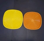 Vintage Tupperware Yellow 837-5 Orange 839-16 Servalier Bowl Replacement Lid Lot. Fixed Price $9.99.