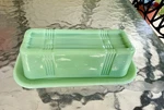 Great Vintage Tablecraft Products (tpc) Jadeite Green Glass Covered Butter Dish. Fixed Price $28.99.