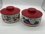 Vintage Tupperware Christmas Containers 2062A-3 2062A-1 Ornaments Candy Dishes. Fixed Price $16.80.