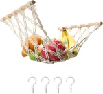 Hanging Fruit Hammock With Hooks, Basket Under The Kitchen Cabinet. Fixed Price $15.99.