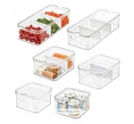 Idesign Fridge Bins (set Of 6) Modular And Stackable New. Fixed Price $45.99.