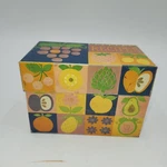 Vintage Hallmark Bright Fruit Flowers Vegetables Metal Recipe Box W/ Cards. Fixed Price $24.99.