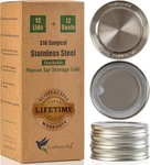 316 Surgical Stainless Steel Mason Jar Lids Regular Mouth,original Design,stacka. Fixed Price $44.69.