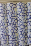 Interdesign Ringo White & Blue Fabric Shower Curtain 72" X Nip. Fixed Price $29.75.