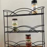 Spectrum 3 Tier Spice Rack Organizer Black Countertop Wire Shelf. Fixed Price $14.99.