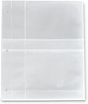 Recipe Card Pages, 15 4" X 6" Clear Plastic Protectors W/ 3 Punc. Fixed Price $13.55.
