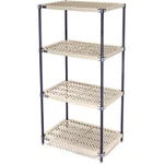 5 Tier Vented Plastic Shelving 48"W 24"D 63"H Nexelon Finish. Fixed Price $355.89.