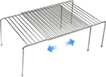 Tomorotec Space-saving Stainless Steel Storage Rack, 12.8-22.8 In, Silver. Fixed Price $42.99.