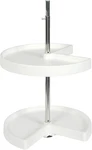 Plastic Lazy Susan Organizer, 2-TIER For Cabinet, Kidney-shaped 18-IN. Fixed Price $135.99.