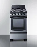 Summit Appliances 20 Inch Stainless Steel Wide Electric Coil Range. Fixed Price $1175.00.