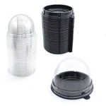 Clear Plastic Mini Cupcake CONTAINER,50 Desk Pet Containers Mooncake Boxes.... Fixed Price $18.42.