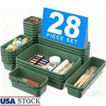 28PC Drawer Organizers Set Durable Storage Dividers Home Office Kitchen Bathroom. Fixed Price $19.10.