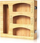 Ziplock Bag Storage Organizer For Kitchen Drawer, Bamboo. Fixed Price $11.90.