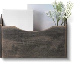 Wall Mounted File Holder Wood Magazine Hanging Organizer Office. Fixed Price $22.33.