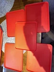 Pyrex 7212-PC Red Rectangle Plastic Food Storage Replacement Lid (5-PACK). Fixed Price $23.00.
