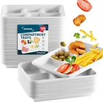 Compartment Plates Disposable Heavy Duty (100 Pack) Trays 12.5" X 8.6" - Su.... Fixed Price $41.25.