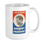 Cafepress John F. Kennedy Mugs Large (1624990086). Fixed Price $20.99.