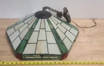 Meyda Tiffany 22" Stained Glass One Down Lighting Pendant,white,green,red. Fixed Price $347.97.