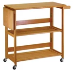 Winsome Wood Kitchen Cart W/ Drop Leaf 37.87" X 34.57" Classic Natural Oak. Fixed Price $112.87.