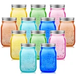 12 Pcs 32 Oz Colored Mason Jars Glass With Lids Wide Mouth C.... Fixed Price $76.15.