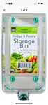 Kole Imports Handy Fridge Pantry Storage Bin, 11.1" X 4.75" 3.75", Clear. Fixed Price $9.00.
