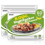 Kooc Slow Cooker Liners 13X21 Inch 60 Count Large Size Disposable Plastic Bag.... Fixed Price $29.98.