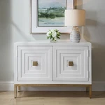 Uttermost Aiken White 2 Door Cabinet. Fixed Price $1351.20.
