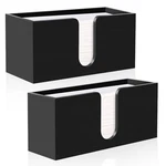 2PACK Black Paper Towel Dispenser Countertop, Wood Holder For Bat.... Fixed Price $46.46.