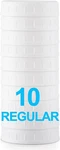 10 Pack Regular Mouth Mason Jar Lids For Ball, Kerr And More - White Plastic Sto. Fixed Price $12.79.