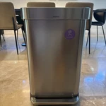 Simplehuman 45 Rectangular Step-trash Can CW2080 Brushed Stainless Steel. Fixed Price $82.50.