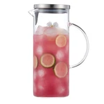 Concise Style Water Pitcher, 1.5L/50 Oz Fridge Side Door Glass With L.... Fixed Price $23.69.